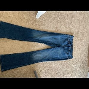 low rise flare jeans